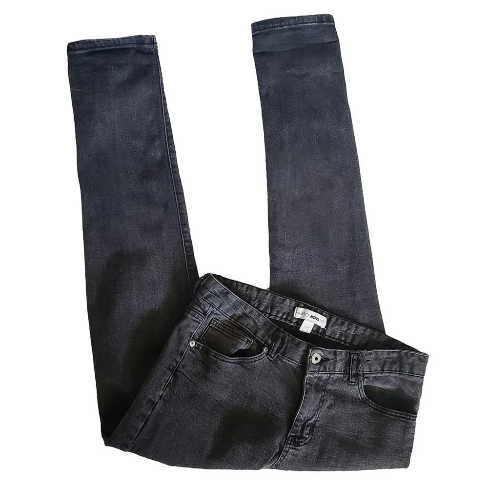 Fashion Nova Jeans Black Mens Street Wear 33 Destroyed Grunge Rocker Destructed
